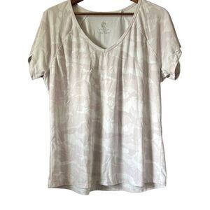 RBX‎ Womens XL Activewear T-Shirt V Neck Camo Athletic Top